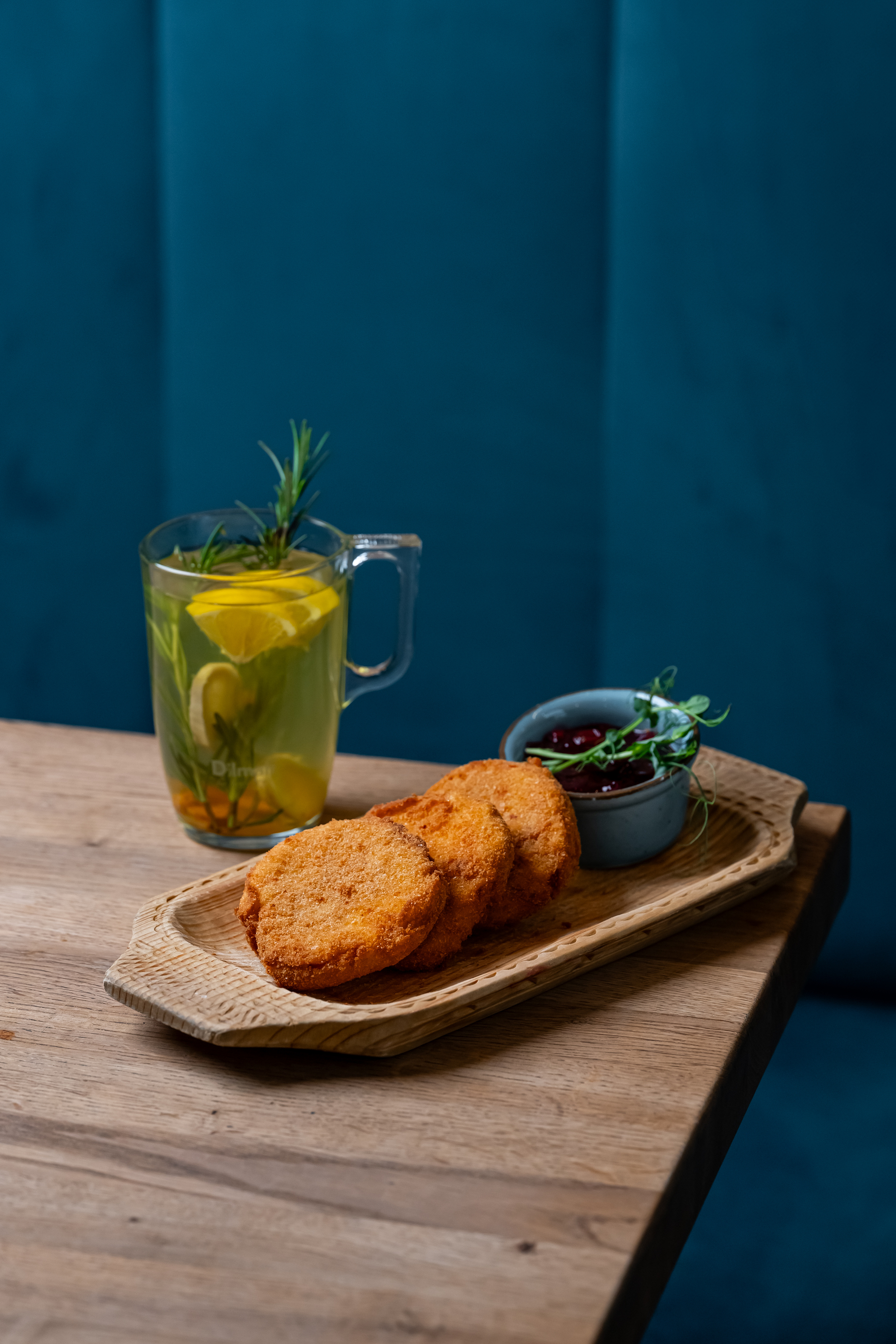 Highlander cheese breaded with cranberries